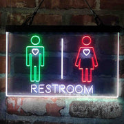 Restroom Toilet Men Women Unisex Deluxe App-Enabled 3-Color LED Light Sign - LED Gift Works