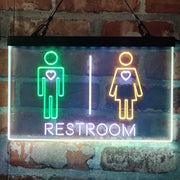 Restroom Toilet Men Women Unisex Deluxe App-Enabled 3-Color LED Light Sign - LED Gift Works