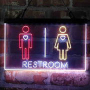 Restroom Toilet Men Women Unisex Deluxe App-Enabled 3-Color LED Light Sign - LED Gift Works