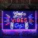 Good Vibes Only Victory Hand Deluxe App-Enabled 3-Color LED Light Sign - Way Up Gifts