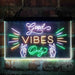 Good Vibes Only Victory Hand Deluxe App-Enabled 3-Color LED Light Sign - Way Up Gifts