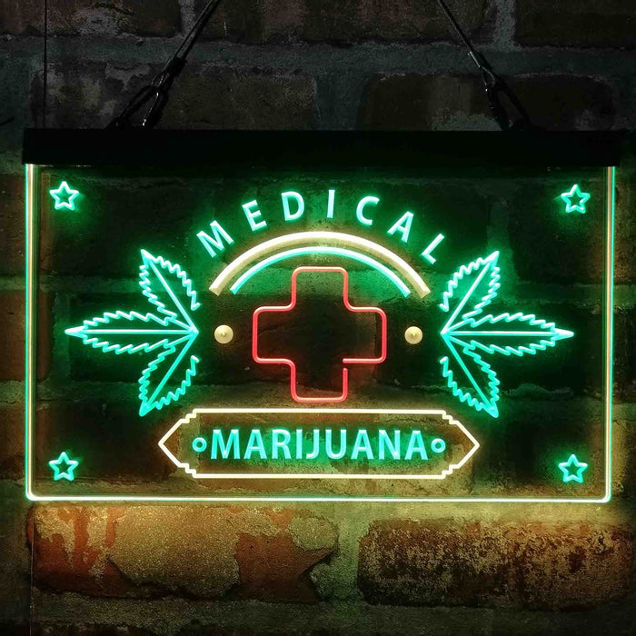 Medical Marijuana Cross Sold Here Deluxe App-Enabled 3-Color LED Light Sign - Way Up Gifts