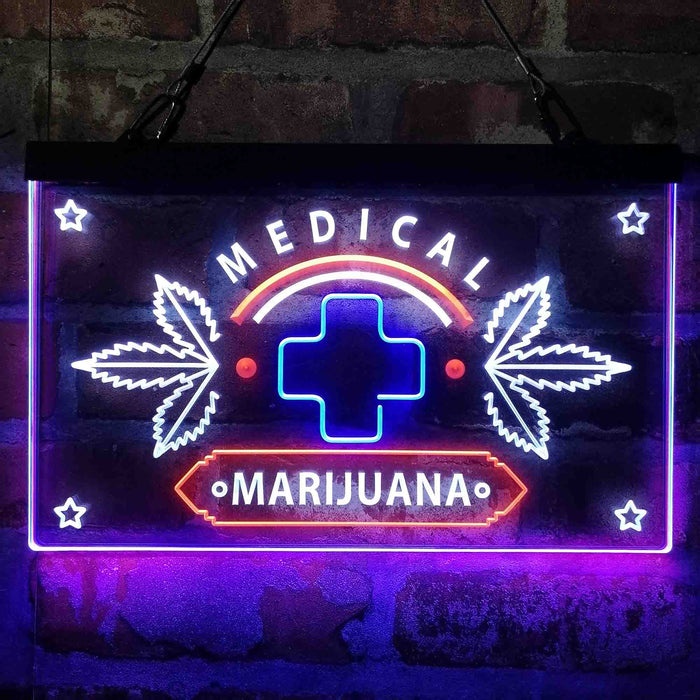 Medical Marijuana Cross Sold Here Deluxe App-Enabled 3-Color LED Light Sign - Way Up Gifts
