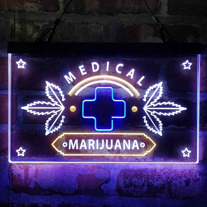 Medical Marijuana Cross Sold Here Deluxe App-Enabled 3-Color LED Light Sign - Way Up Gifts