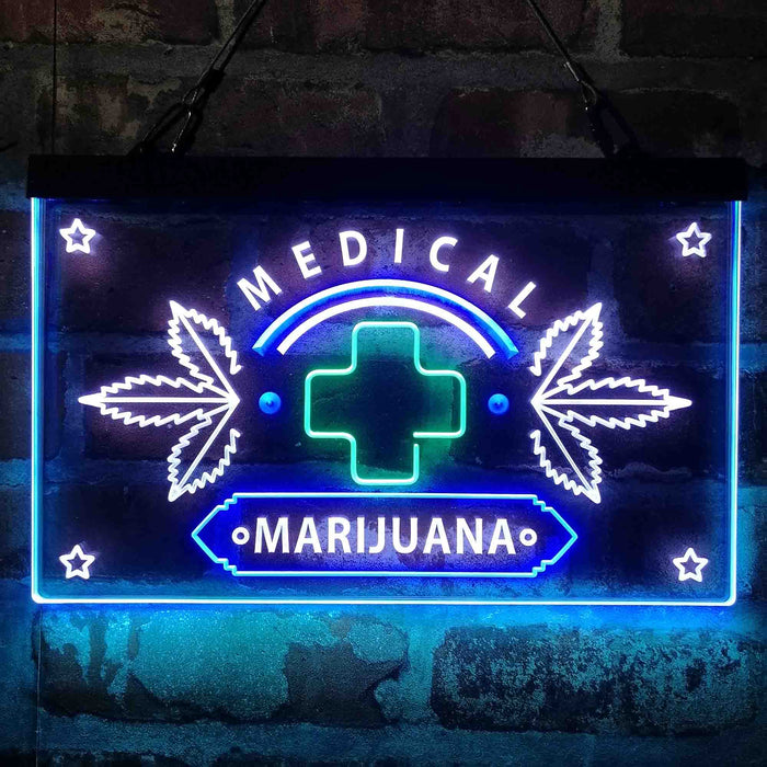 Medical Marijuana Cross Sold Here Deluxe App-Enabled 3-Color LED Light Sign - Way Up Gifts