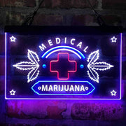 Medical Marijuana Cross Sold Here Deluxe App-Enabled 3-Color LED Light Sign - LED Gift Works