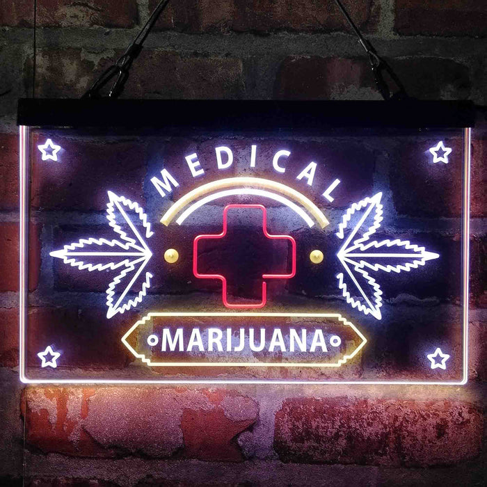Medical Marijuana Cross Sold Here Deluxe App-Enabled 3-Color LED Light Sign - Way Up Gifts