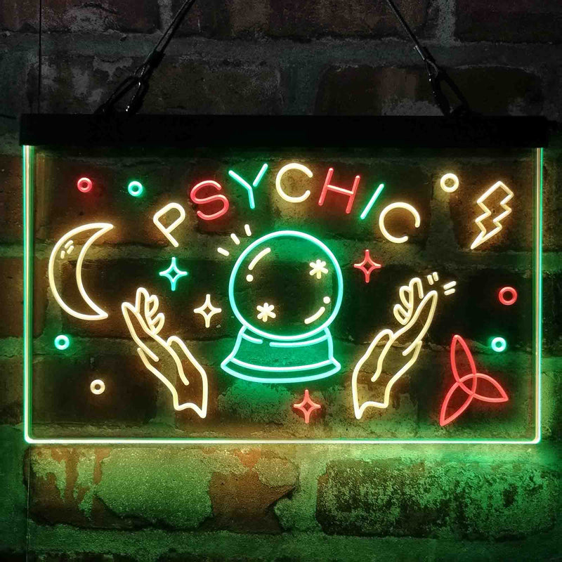 Psychic Reader Star Moon Boutique Deluxe App-Enabled 3-Color LED Light Sign | LED Wall Decor - LED Gift Works