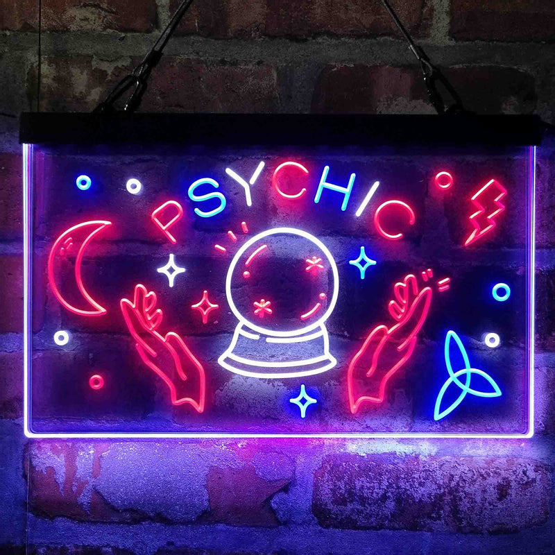 Psychic Reader Star Moon Boutique Deluxe App-Enabled 3-Color LED Light Sign | LED Wall Decor - LED Gift Works