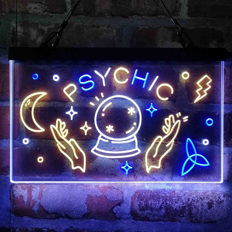 Psychic Reader Star Moon Boutique Deluxe App-Enabled 3-Color LED Light Sign | LED Wall Decor - LED Gift Works
