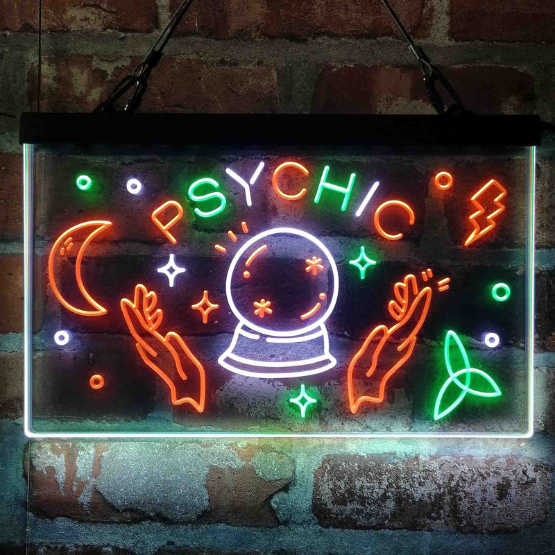 Psychic Reader Star Moon Boutique Deluxe App-Enabled 3-Color LED Light Sign | LED Wall Decor - LED Gift Works