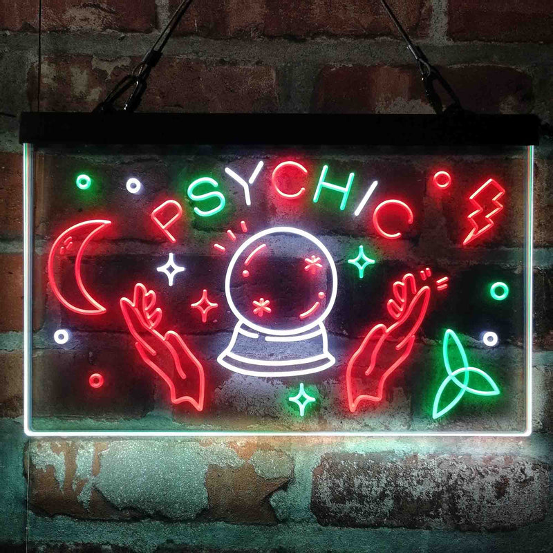 Psychic Reader Star Moon Boutique Deluxe App-Enabled 3-Color LED Light Sign | LED Wall Decor - LED Gift Works
