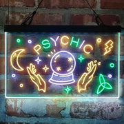 Psychic Reader Star Moon Boutique Deluxe App-Enabled 3-Color LED Light Sign | LED Wall Decor - LED Gift Works