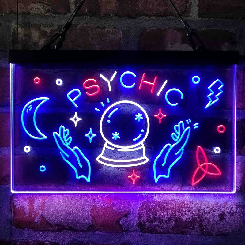 Psychic Reader Star Moon Boutique Deluxe App-Enabled 3-Color LED Light Sign | LED Wall Decor - LED Gift Works