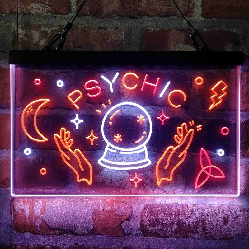 Psychic Reader Star Moon Boutique Deluxe App-Enabled 3-Color LED Light Sign | LED Wall Decor - LED Gift Works