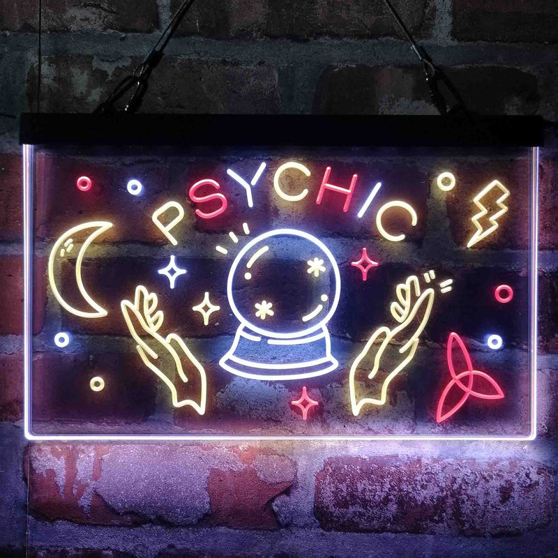 Psychic Reader Star Moon Boutique Deluxe App-Enabled 3-Color LED Light Sign | LED Wall Decor - LED Gift Works