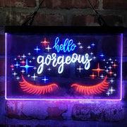 Hello Gorgeous Eyelash Room Deluxe App-Enabled 3-Color LED Light Sign - LED Gift Works