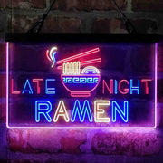 Late Night Ramen Shop Deluxe App-Enabled 3-Color LED Light Sign | LED Wall Decor - LED Gift Works