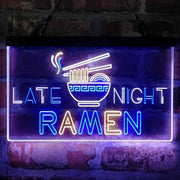 Late Night Ramen Shop Deluxe App-Enabled 3-Color LED Light Sign | LED Wall Decor - LED Gift Works