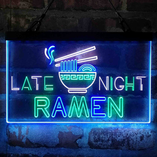 Late Night Ramen Shop Deluxe App-Enabled 3-Color LED Light Sign - LED Gift Works