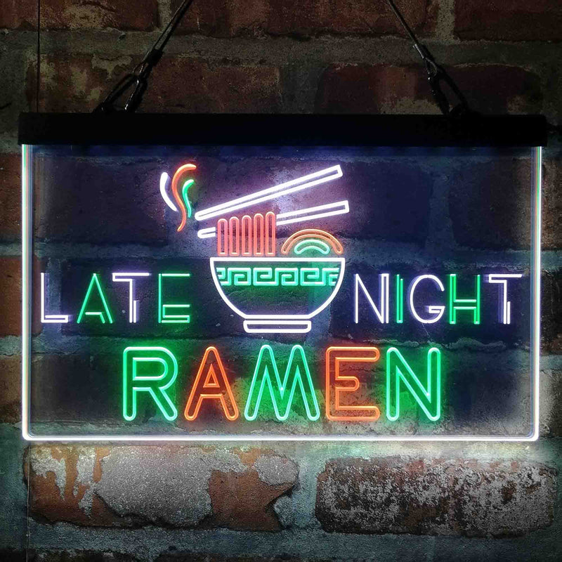 Late Night Ramen Shop Deluxe App-Enabled 3-Color LED Light Sign | LED Wall Decor - LED Gift Works