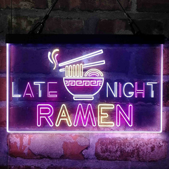 Late Night Ramen Shop Deluxe App-Enabled 3-Color LED Light Sign - Way Up Gifts