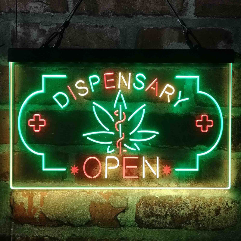 Dispensary Store Open Deluxe App-Enabled 3-Color LED Light Sign - LED Gift Works