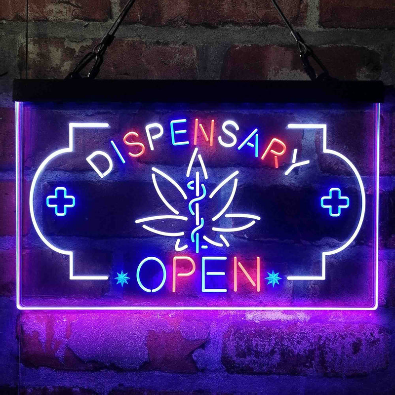 Dispensary Store Open Deluxe App-Enabled 3-Color LED Light Sign - LED Gift Works