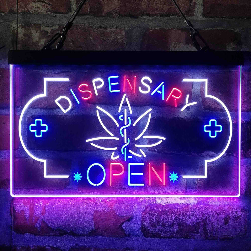Dispensary Store Open Deluxe App-Enabled 3-Color LED Light Sign - LED Gift Works