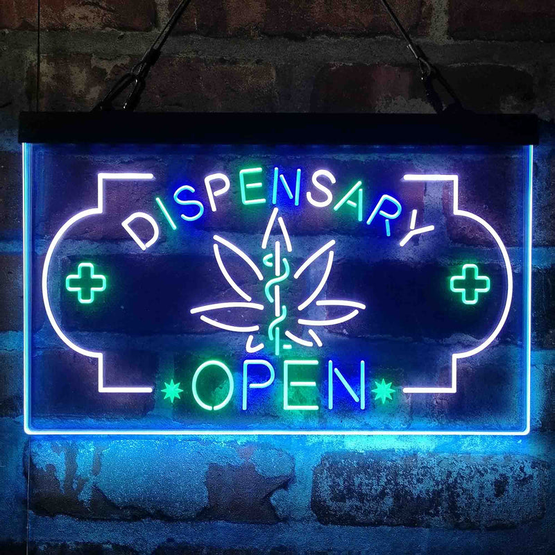 Dispensary Store Open Deluxe App-Enabled 3-Color LED Light Sign - LED Gift Works