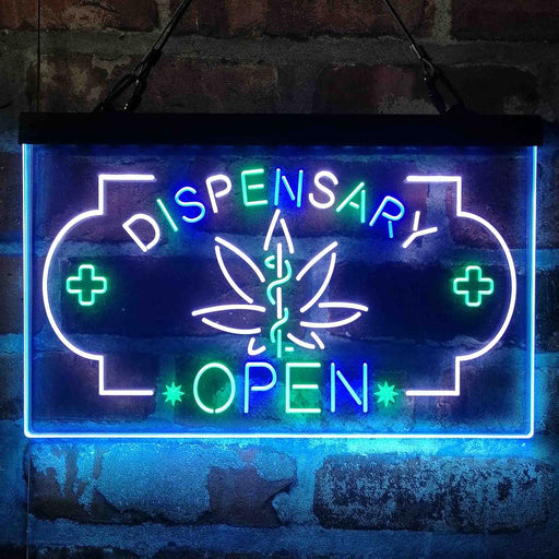 Dispensary Store Open Deluxe App-Enabled 3-Color LED Light Sign - LED Gift Works