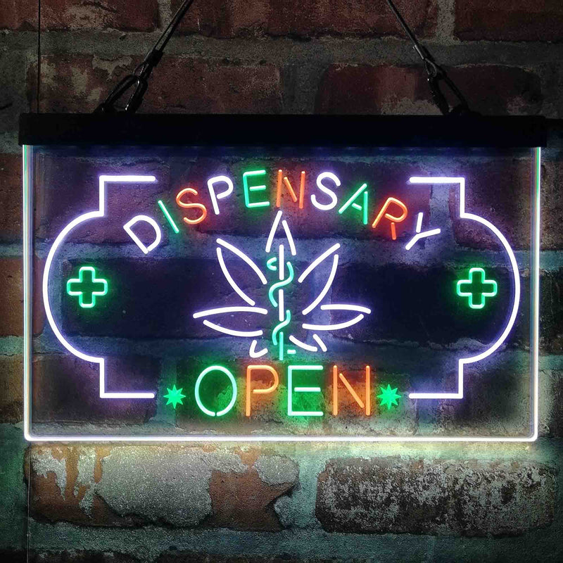 Dispensary Store Open Deluxe App-Enabled 3-Color LED Light Sign - LED Gift Works