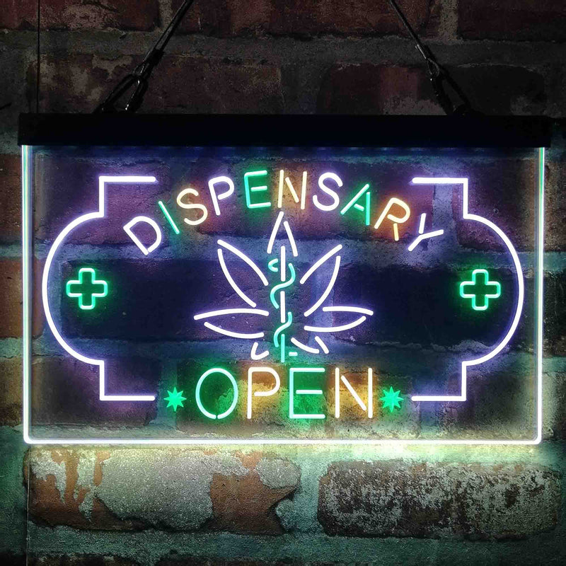 Dispensary Store Open Deluxe App-Enabled 3-Color LED Light Sign - LED Gift Works