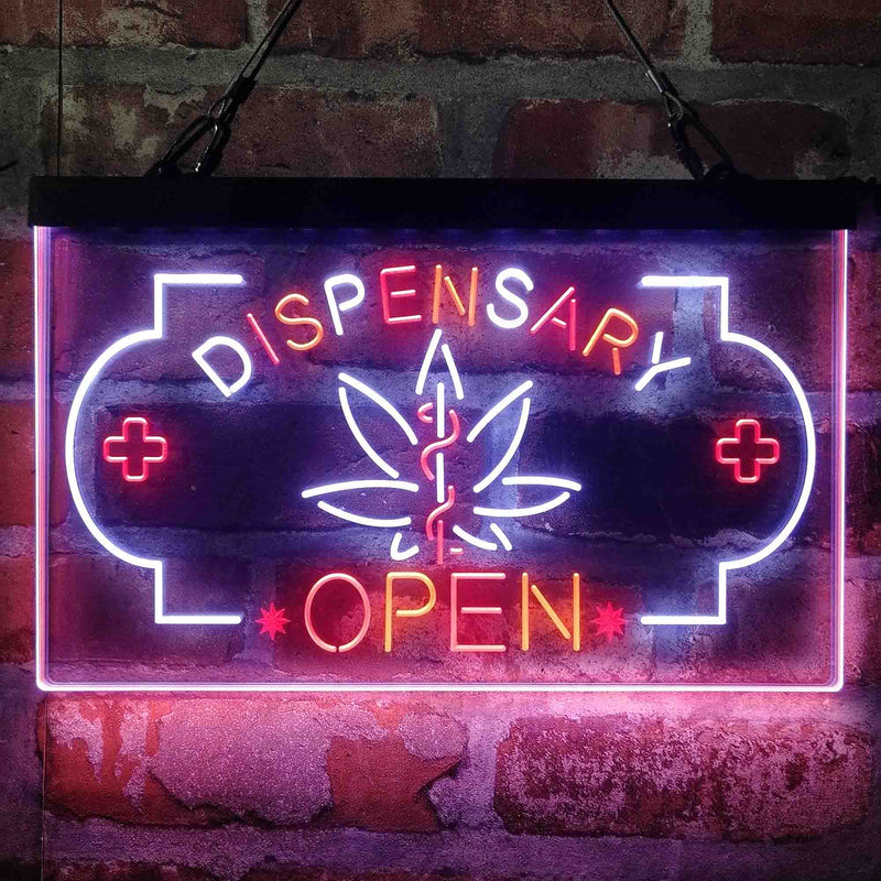 Dispensary Store Open Deluxe App-Enabled 3-Color LED Light Sign - LED Gift Works