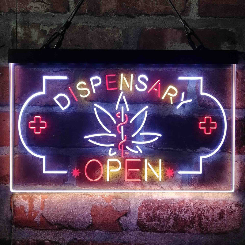 Dispensary Store Open Deluxe App-Enabled 3-Color LED Light Sign - LED Gift Works