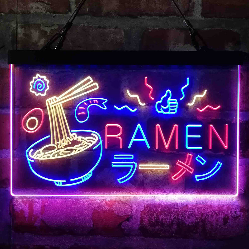 Japan Ramen Noodle Food Deluxe App-Enabled 3-Color LED Light Sign - LED Gift Works