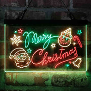 Merry Christmas Decoration Deluxe App-Enabled 3-Color LED Light Sign | LED Wall Decor - LED Gift Works