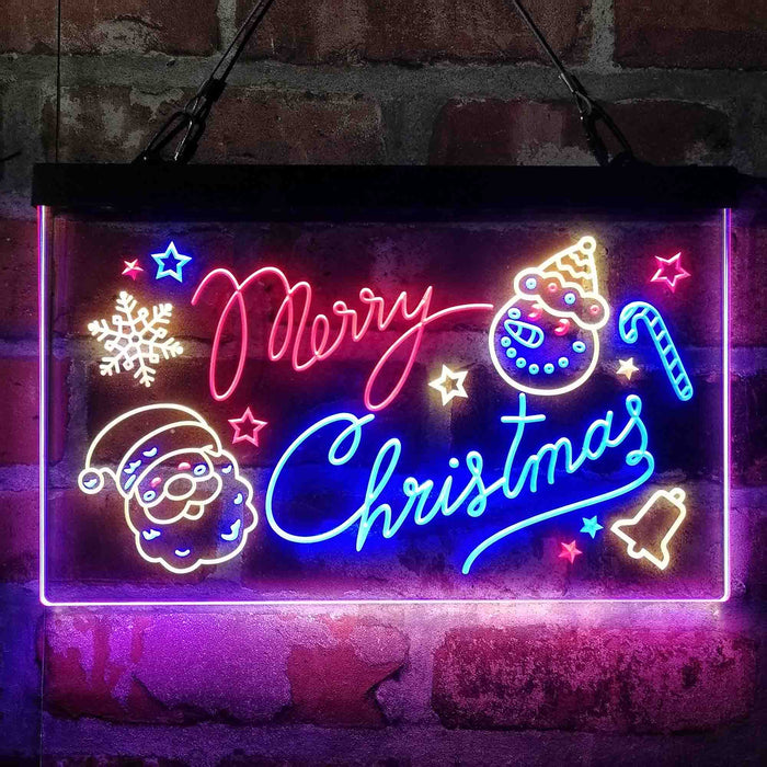 Merry Christmas Decoration Deluxe App-Enabled 3-Color LED Light Sign - Way Up Gifts