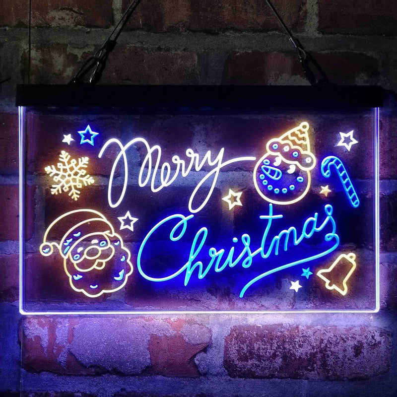 Merry Christmas Decoration Deluxe App-Enabled 3-Color LED Light Sign | LED Wall Decor - LED Gift Works