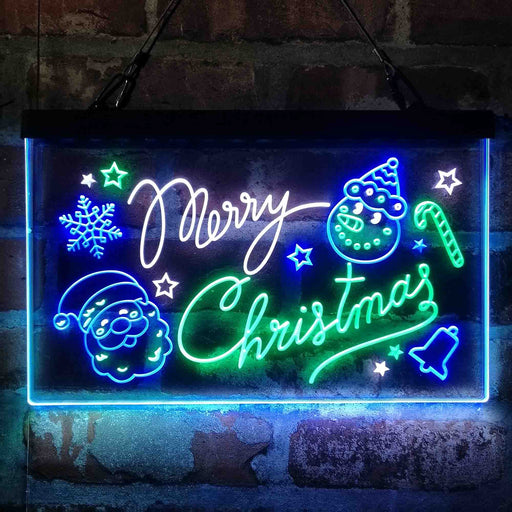 Merry Christmas Decoration Deluxe App-Enabled 3-Color LED Light Sign - LED Gift Works