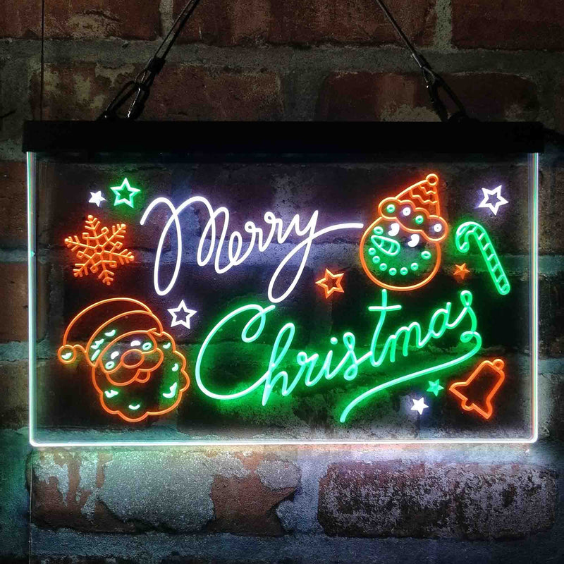 Merry Christmas Decoration Deluxe App-Enabled 3-Color LED Light Sign | LED Wall Decor - LED Gift Works