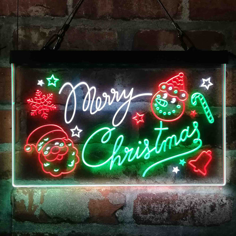Merry Christmas Decoration Deluxe App-Enabled 3-Color LED Light Sign | LED Wall Decor - LED Gift Works