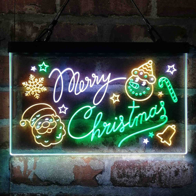 Merry Christmas Decoration Deluxe App-Enabled 3-Color LED Light Sign | LED Wall Decor - LED Gift Works