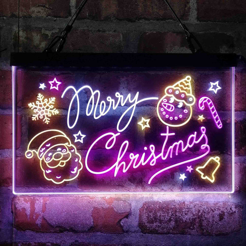 Merry Christmas Decoration Deluxe App-Enabled 3-Color LED Light Sign | LED Wall Decor - LED Gift Works
