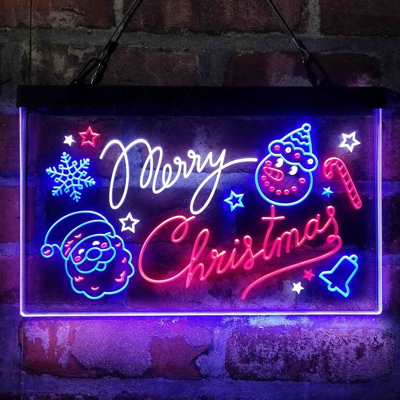 Merry Christmas Decoration Deluxe App-Enabled 3-Color LED Light Sign | LED Wall Decor - LED Gift Works