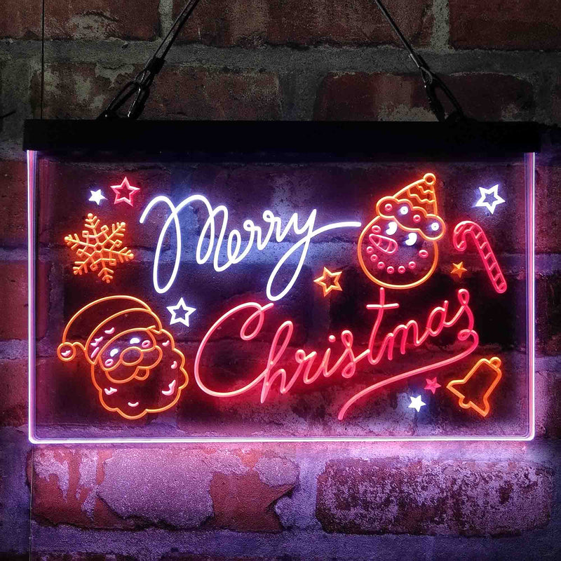 Merry Christmas Decoration Deluxe App-Enabled 3-Color LED Light Sign | LED Wall Decor - LED Gift Works