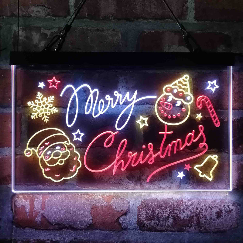 Merry Christmas Decoration Deluxe App-Enabled 3-Color LED Light Sign | LED Wall Decor - LED Gift Works