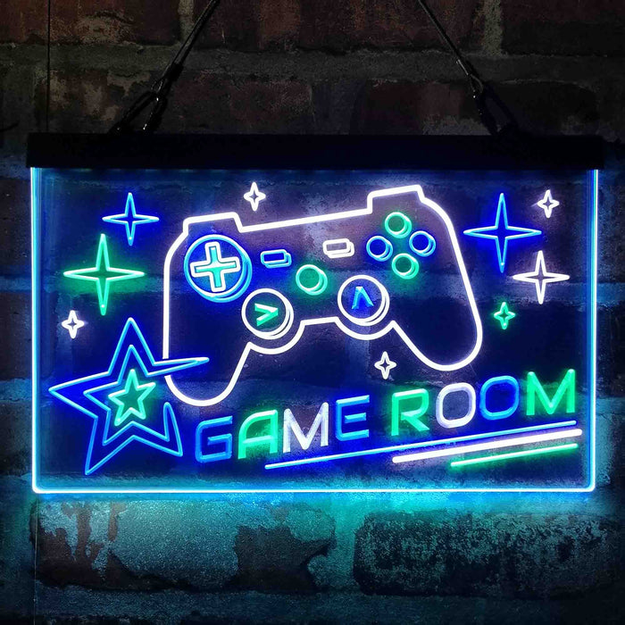 Game Room Console Controller Video Deluxe App-Enabled 3-Color LED Light Sign - Way Up Gifts
