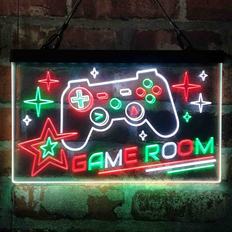 Game Room Console Controller Video Deluxe App-Enabled 3-Color LED Light Sign - LED Gift Works