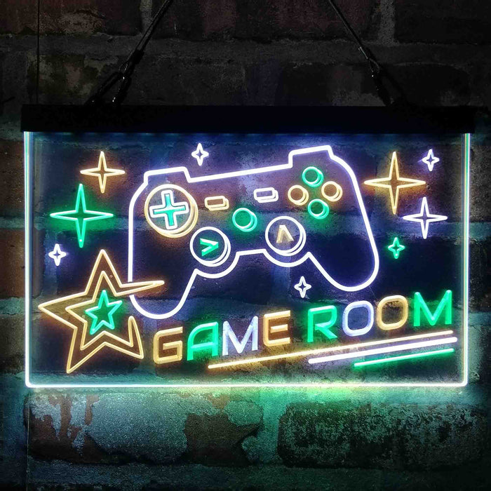 Game Room Console Controller Video Deluxe App-Enabled 3-Color LED Light Sign - Way Up Gifts